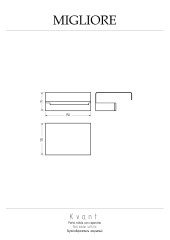 Бумагодержатель закрытый, настенный, золото Migliore KVANT