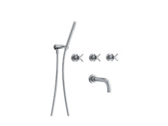 Полный комплект скрытого смесителя для ванны CRISTINA CROSS ROAD CR11177