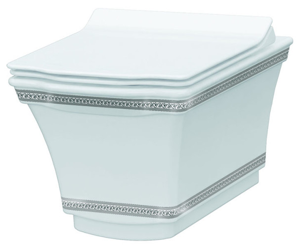 Подвесной Унитаз с узором Hermitage CHROME