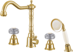 09034-E Смеситель на борт ванны (4-отв) &quot;GANZER&quot;  (6/1шт)