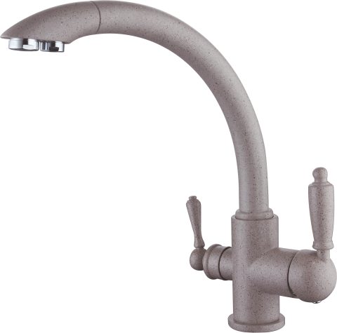 16031-A Смеситель (БЕЖ. ПЕС.) с фильтром "GANZER"  (10/1шт)