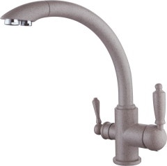 16031-A Смеситель (БЕЖ. ПЕС.) с фильтром &quot;GANZER&quot;  (10/1шт)