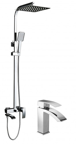 37044 Однорукий душевой релинг с рак.(ЛАТУН)  HansenPRO (4/1шт)