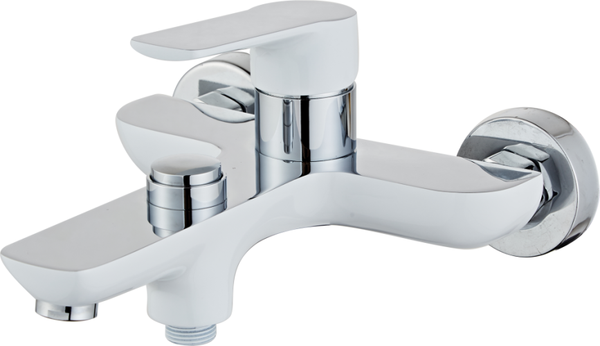 30037-F Смеситель для ванны (бел/хром) латун HANSEN  (10/1шт)