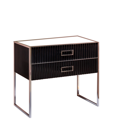 Тумба MONACO 100см h84см черная глянец + хром под раковину моноблок