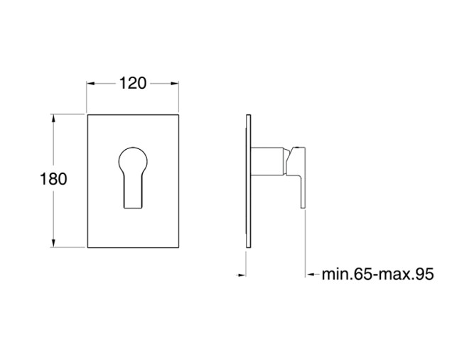 Наружный комплект смесителя для душа CRISTINA OMEGA OG65651
