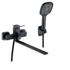 423541-C Смеситель од. для ванны длин. (ЧЕРНЫЙ) ViEiR (10/1шт)