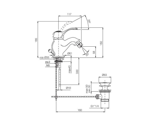 Смеситель для биде FIMA CARLO FRATTINI LAMP F3302CR
