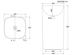 Раковина напольная Scarabeo MOON 5510