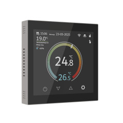 Умный сенсорный терморегулятор с LCD дисплеем дымчатый W1851104