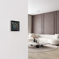 Умный сенсорный терморегулятор с LCD дисплеем дымчатый W1851104