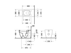 Унитаз приставной DURAVIT ME BY STARCK 2169090000