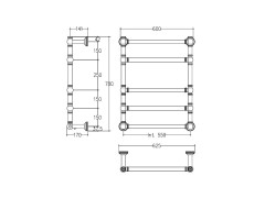 Полотенцесушитель электрический MARGAROLI ARMONIA MA9514NN0501CR