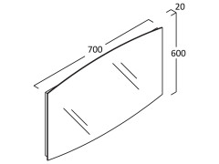 Зеркало с подсветкой BERLONI BAGNO Зеркала и светильники FLS 0700 E