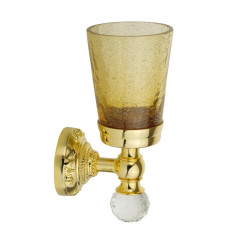 Cтакан настенный, стекло/золото/Swarovski Migliore Cristalia