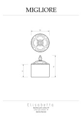 Баночка высокая, H17 см. с крышкой, стекло/золото Migliore Elisabetta