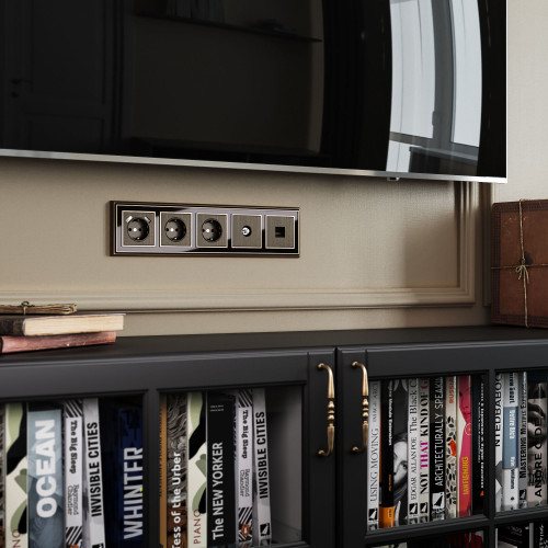 Накладка для USB розетки (бронзовый) W1179512