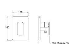 Наружные части смесителя для душа CRISTINA PROFILO PF68951