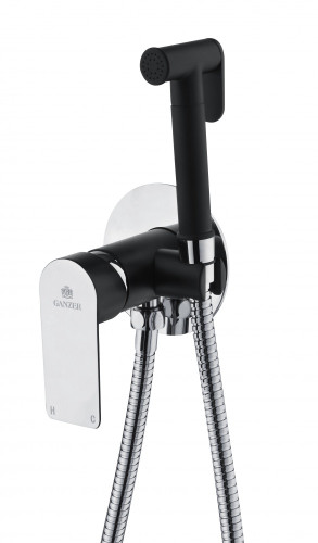 21057-C Комплект встраива. для биде (хром+черный) GANZER (10/1шт)