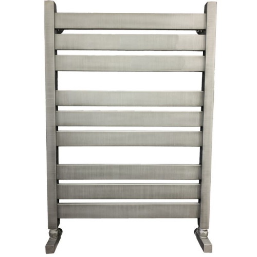 Полотенцесушитель Ника MODERN ЛМ-7 80/50 Matt Antique Silver с вентилями (комплект люкс)