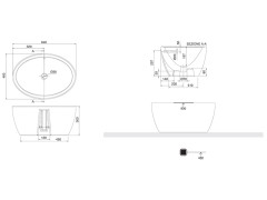 Раковина накладная Scarabeo MATTY 8056