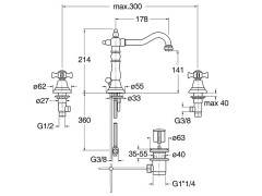 Смеситель для раковины CRISTINA CANOVA CN20734