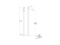 Смеситель для раковины напольный CRISTINA TRICOLORE VERDE TV29013
