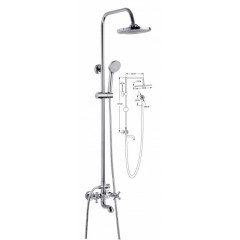 33050 Двухручный душевой релинг HANSEN (5/1шт)