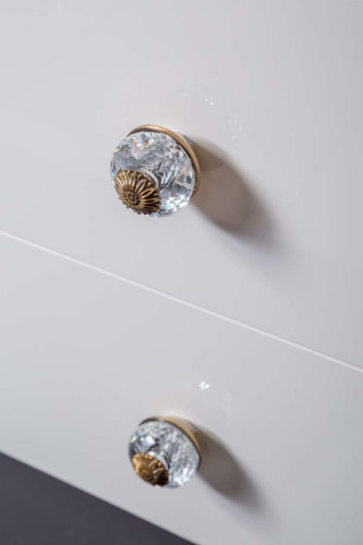 Ручка хрустальная FLORA бронза