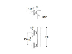 Смеситель для душа CRISTINA QUADRI S QS40180