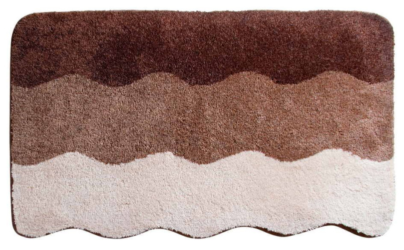 Batex Swing, односторонний прямоугольный коврик из 100% полиакрила, размер 55х85 см, цвет коричневый