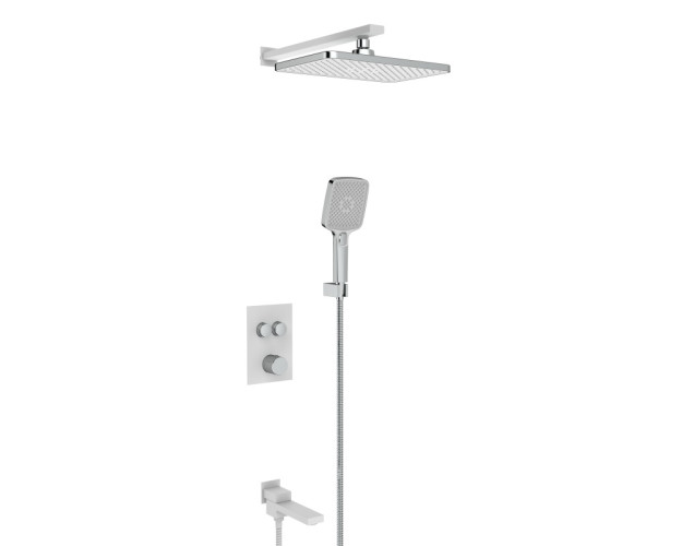 25006-3F Встроенный смес для ванны с 3-функ.  (БЕЛЫЙ) ViEiR  (6/1шт)