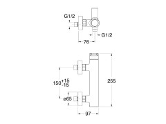 Смеситель для ванны CRISTINA DELTA DE48151