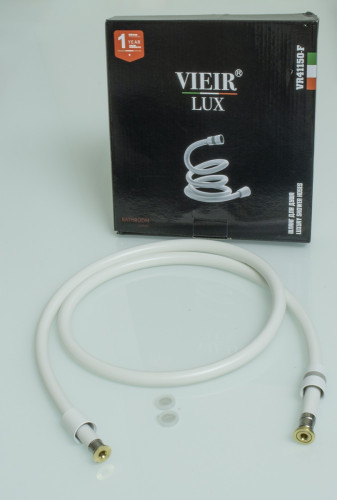 Шланг для душа 175см, СИЛ., 360° (БЕЛЫЙ) ViEiR  (50/1шт)