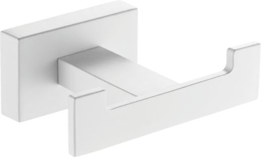 5002-F Крючок двойной для полотенец (БЕЛЫЙ) ViEiR  (50/1шт)