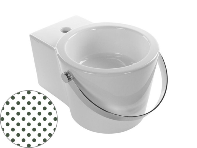 Раковина накладная или подвесная Scarabeo BUCKET 8804CR/SEV