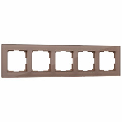 Рамка из стекла на 5 постов Favorit латте W0051142