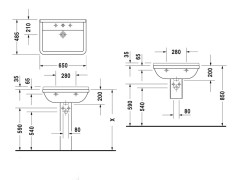 Раковина подвесная DURAVIT STARCK III 0300650000