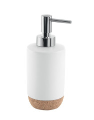 Gedy Ilary, настольный керамический дозатор с пластиковой помпой, цвет хром - белая керамика
