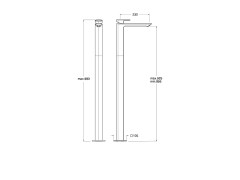 Наружные части напольного смесителя для раковины CRISTINA PROFILO PF99051