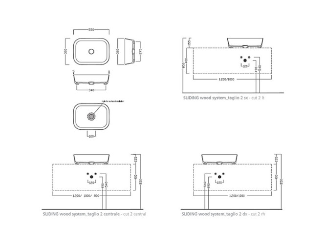 Раковина накладная HATRIA HAPPY HOUR Y2A001