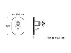 Внешние части прогрессивного смесителя для душа CRISTINA IMPERO IM66992