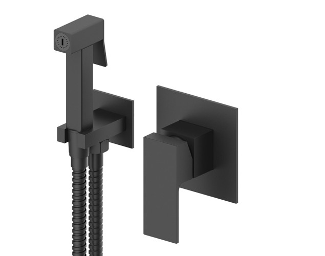 393553-C Комплект скрыт. монтажа для биде квадрат. (ЧЕРНЫЙ) ViEiR  (10/1шт)