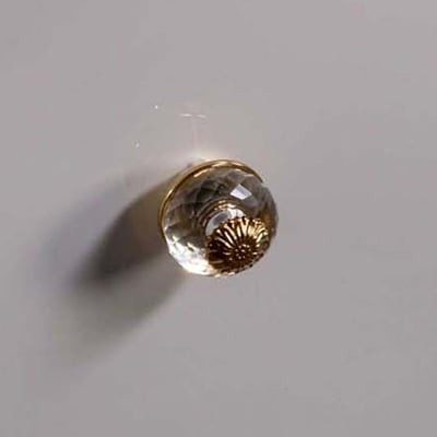 Ручка хрустальная FLORA золото