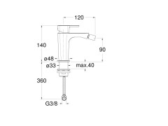 Смеситель для биде CRISTINA KING KG36051