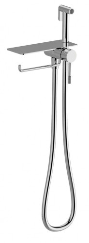 403052 Смес. встра. с ГИГ. душем, полкой и держ. полотенца (ХРОМ) ViEiR (10/1шт)