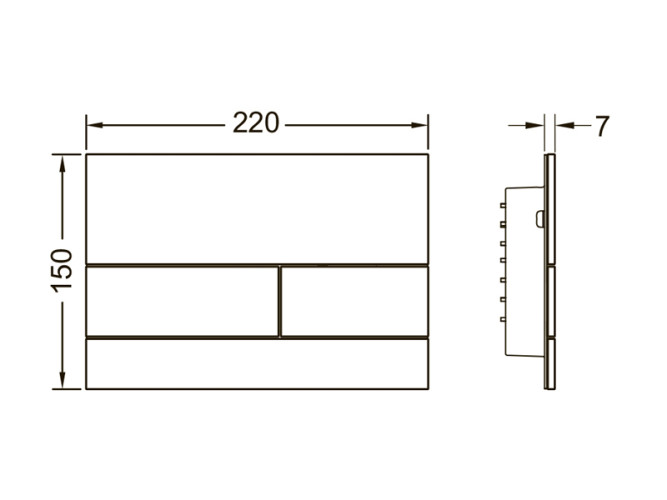 Панель смыва TECE TECEsquare II 9240825