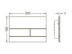 Панель смыва TECE TECEsquare II 9240825