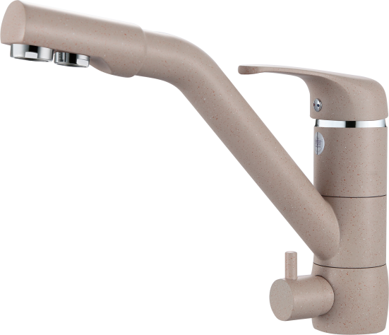 16026-B Смеситель (СВЕТ.-БЕЖ.) с фильтром "GANZER" (10/1шт)