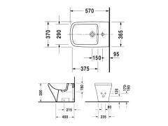 Биде напольное DURAVIT DSTYLE 2284100000